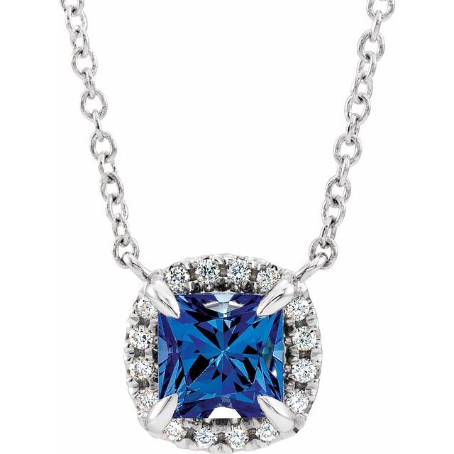 Pankita 0.26 Carat Blue Sapphire 4 Claw Set  Necklace